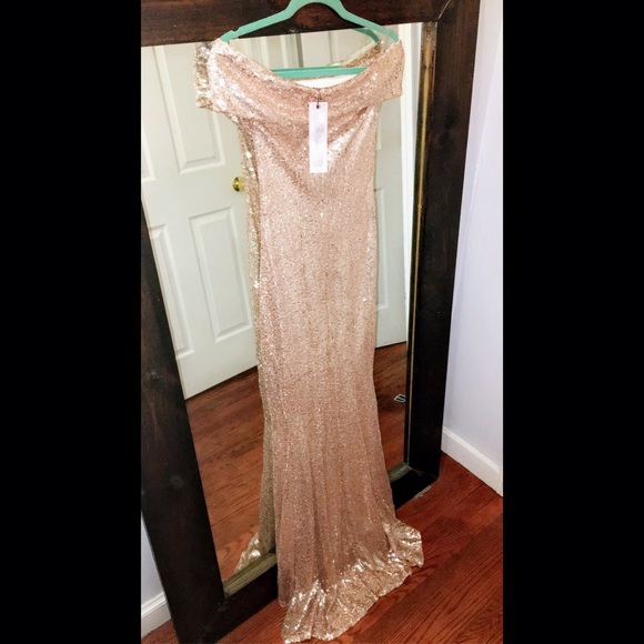 ASOS Gold Sequin Gown - Picture 5 of 8